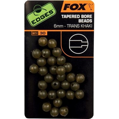 FOX Edges Tapered Bore Beads 6mm Trans Khaki 30ks – Hledejceny.cz