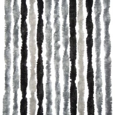 Dekorativní závěs proti hmyzu do dveří karavanu Brunner, 56 × 205 cm barva antracit / světle šedá / stříbrná – Hledejceny.cz