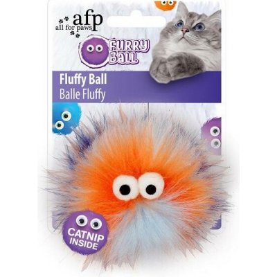 AFP hračka pro kočky Fluffy Furry Ball se šantou 9,5 cm – Zboží Mobilmania