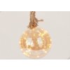 Vánoční osvětlení Home Styling Collection Vánoční koule LED s provázkem O 15 cm hnědá