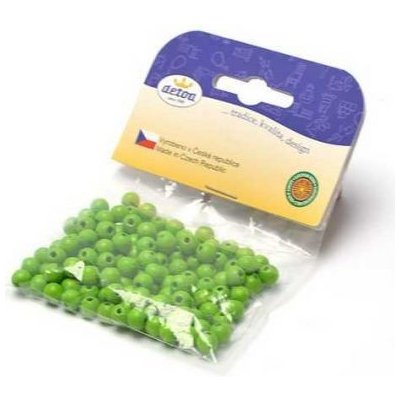 Dřevěné korálky 6mm zelené 125ks – Sleviste.cz