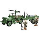 COBI 2297 World War II Americký ozbrojený terénní automobil Jeep Willys MB & Trailer 1:35 – Zboží Mobilmania