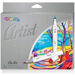 Officeline Colorino Artist Oboustranné skicovací fixy 12 barev R92470 – Zboží Mobilmania