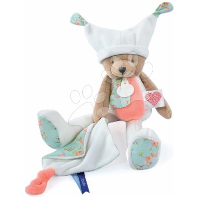 Doudou et Compagnie medvedík s handričkou Plush Bear White s QR kódom na rozprávky biely DC4060 35 cm – Hledejceny.cz