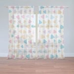 Sablio Záclony Barevné trojúhelníčky: 2ks 150x250cm – Zboží Mobilmania