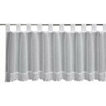 Vitrážní záclonka s poutky s krajkovým lemem 140x45cm bílá – Hledejceny.cz