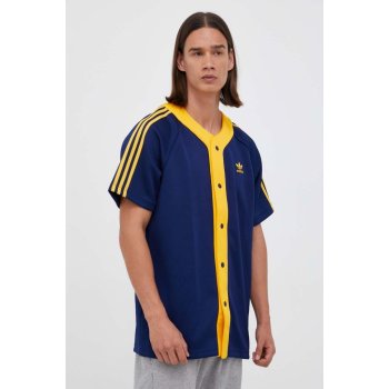 adidas Originals košile relaxed tmavomodrá