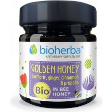 Bioherba Včelí med kurkuma + zázvor + skořice + propolis + vitamín B12 280 g