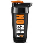 Dafit Šejkr NO PAIN NO GAIN 700 ml černý, oranžové víčko – Zboží Mobilmania