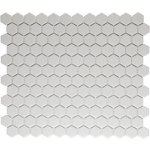 FIN mozaika bílá HEX 2 Super White 2,3x2,6 (26x30) cm 1ks