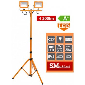 Ecolite LED reflektor na stojanu WORK RMLED-2x30W/STJ/ORA