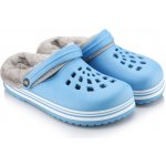 TexBase dámské clogsy s kožíškem modrá / šedá – Sleviste.cz