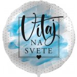 Party Deco Foliový balonek Vítej na světě Modrý CZ 43 cm – Zboží Dáma