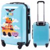 Cestovní kufr WINGS Světle modrý dětský kufr car 38 l