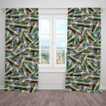 IMPAR Závěsy Brejlovec zelený pattern (Rozměr : 140x250, Materiál: Blackout) – Hledejceny.cz