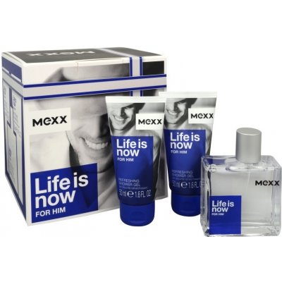 Mexx Life Is Now Him EDT 50 ml + sprchový gel 2 x 50 ml dárková sada – Hledejceny.cz