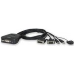 Aten CS-22D 2-port DVI KVM USB mini, integrované kabely – Hledejceny.cz
