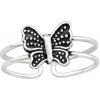 Prsteny Adanito AS42888 Stříbrný prsten na nohu motýl