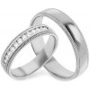 Prsteny iZlato Forever Snubní prsteny z bílého zlata s linií lab GRown diamantů IZOBLG010A
