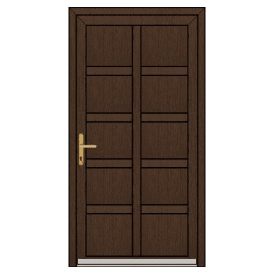 OknaDvereNaMiru.cz Vchodové dveře SLOUPKOVÉ Bruno 3 ořech 90 x 210 cm – Hledejceny.cz