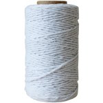 Bella Rose Bavlněný provázek 50 m – White / Silver, bílá barva, textil – Hledejceny.cz