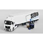 Bburago MercedesBenz Actros 2 Gigaspace 2016 + Vysokozdvižný vozík 1:43 – Zbozi.Blesk.cz