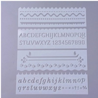MyCreativ Plastová šablona 18,6x5,6 cm PÍSMENA 1 4ks/bal. – Sleviste.cz