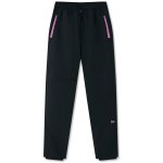 Wolf & Wolfie B2593 Dívčí softshellové kalhoty, zateplené černá fialkové zipy – Zboží Mobilmania