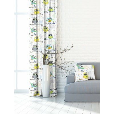 Zatemňovací závěsy Blackout Sova šedá 145x180 + stuha 5cm - 145x180cm P361038-103 – Hledejceny.cz