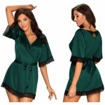 Obsessive Smyslný župan Sensuelia peignoir green zelená – Zboží Dáma