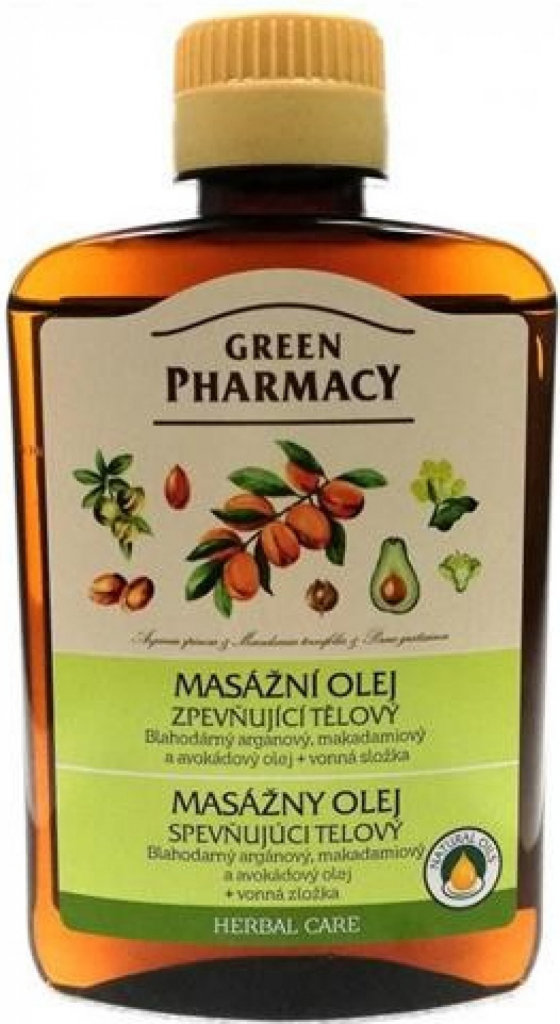 Green Pharmacy Body Care hřejivý masážní olej Essential Oils of Orange, Cinnamon and Pepper (0% Preservatives, Artificial Colouring) 200 ml