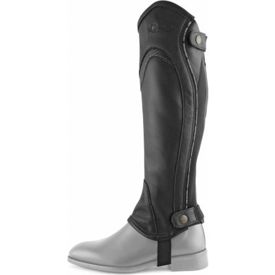 Equestro Minichapsy kožené Piping černé – Zboží Dáma