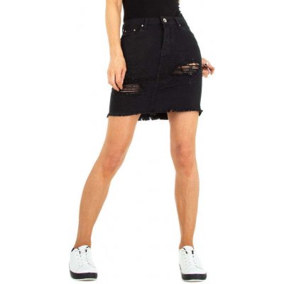 M.Sara dámská trhaná džínová sukně černá