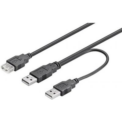 Goobay 93353 USB 2.0 USB A zásuvka, USB A vidlice x2, 0,3m 93353 – Zboží Mobilmania