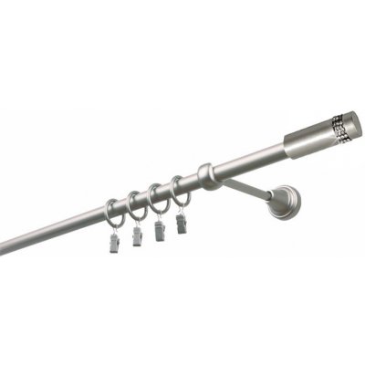 GARNÝŽE-HEBR Garnýž Cylinder crystal satina jednoduchá 480 cm – Zboží Mobilmania