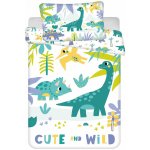 Jerry Fabrics povlečení do postýlky Dino Cute and Wild baby 100 x 135 cm 40 x 60 cm – Zboží Mobilmania