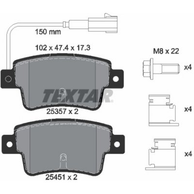 TEXTAR Brzdové desky 2535701 – Hledejceny.cz