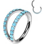 Šperky4U Dvojitý segment kruh helix cartilage tragus piercing titan TIT1373-1210 – Zboží Dáma