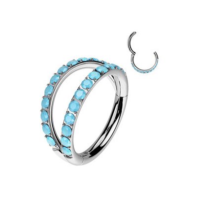 Šperky4U Dvojitý segment kruh helix cartilage tragus piercing titan TIT1373-1210 – Zboží Dáma