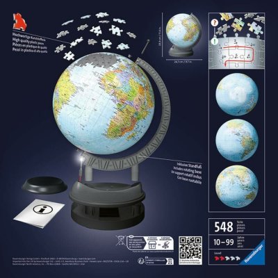 Ravensburger 3D Puzzlball Svítící globus 540 ks – Sleviste.cz