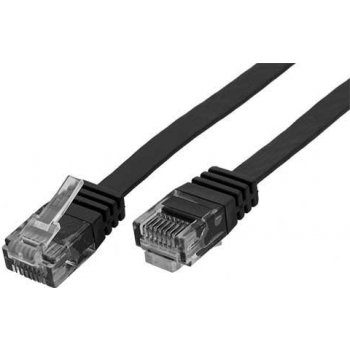 MicroConnect V-UTP6005S-FLAT UTP CAT6, 0.5m, černý