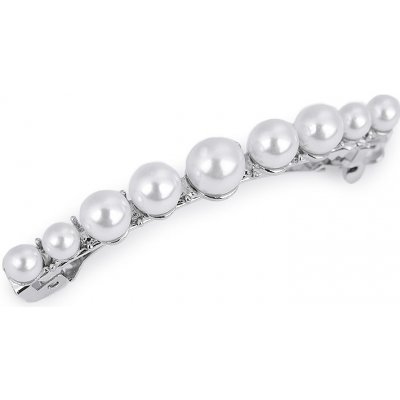 Francouzská spona do vlasů s perlami 3 perlová – Zboží Mobilmania