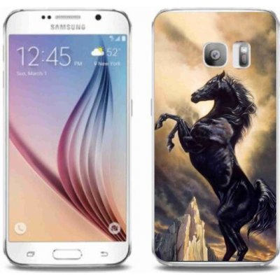 Pouzdro mmCase Gelové Samsung Galaxy S6 Edge - černý kreslený kůň – Zbozi.Blesk.cz
