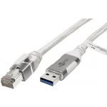 Goobay 74158 USB 3.0, RJ45 vidlice,USB A vidlice, niklovaný, 1,5m, bílý – Zboží Živě