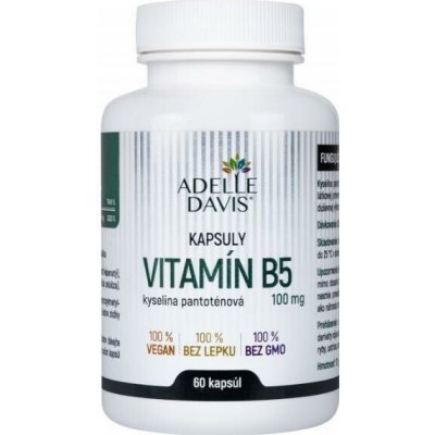 Adelle Davis Vitamin B5 kys. pantotenová 100 mg 60 kapslí – Hledejceny.cz