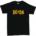 Děda AC/DC pánské tričko s potiskem 418 černá black žlutá – Zbozi.Blesk.cz