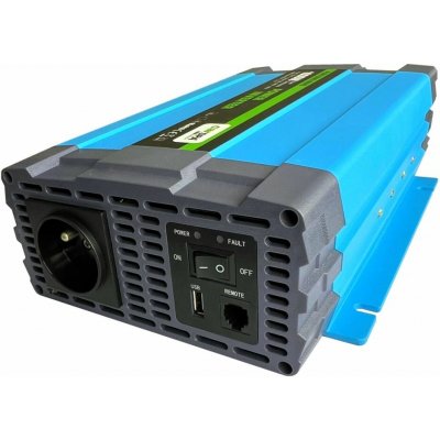 Carspa P1000-12/24-25, 12-24V/230V+USB, 1000W, čistá sinusovka – Sleviste.cz
