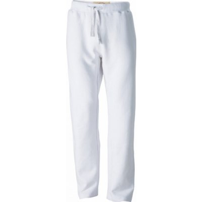 James+Nicholson Módní tepláky s otevřenými nohavicemi v měkké úpravě bílá – Zboží Mobilmania
