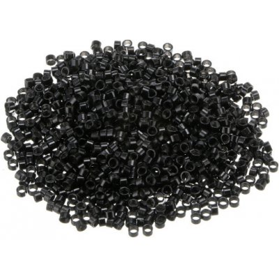 Micro Ring na prodlužování vlasů, barva černá. micro ring kroužky: 100 ks, velikost v mm: 2 mm – Zboží Mobilmania