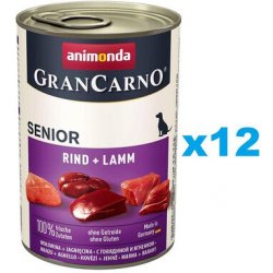 Animonda Gran Carno Senior hovězí a jehně 12 x 400 g